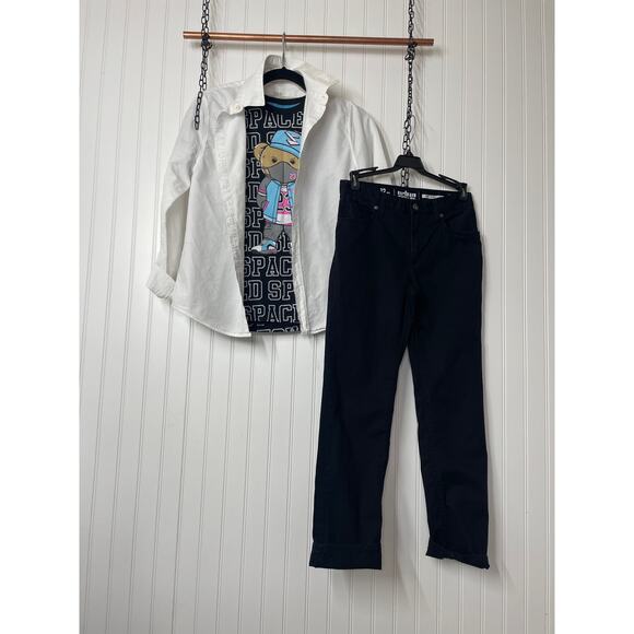 Zara Button Up Shirt - Urban Pipeline Pants - s1ope Need Space Bear Lot Set 12 - Picture 1 of 9